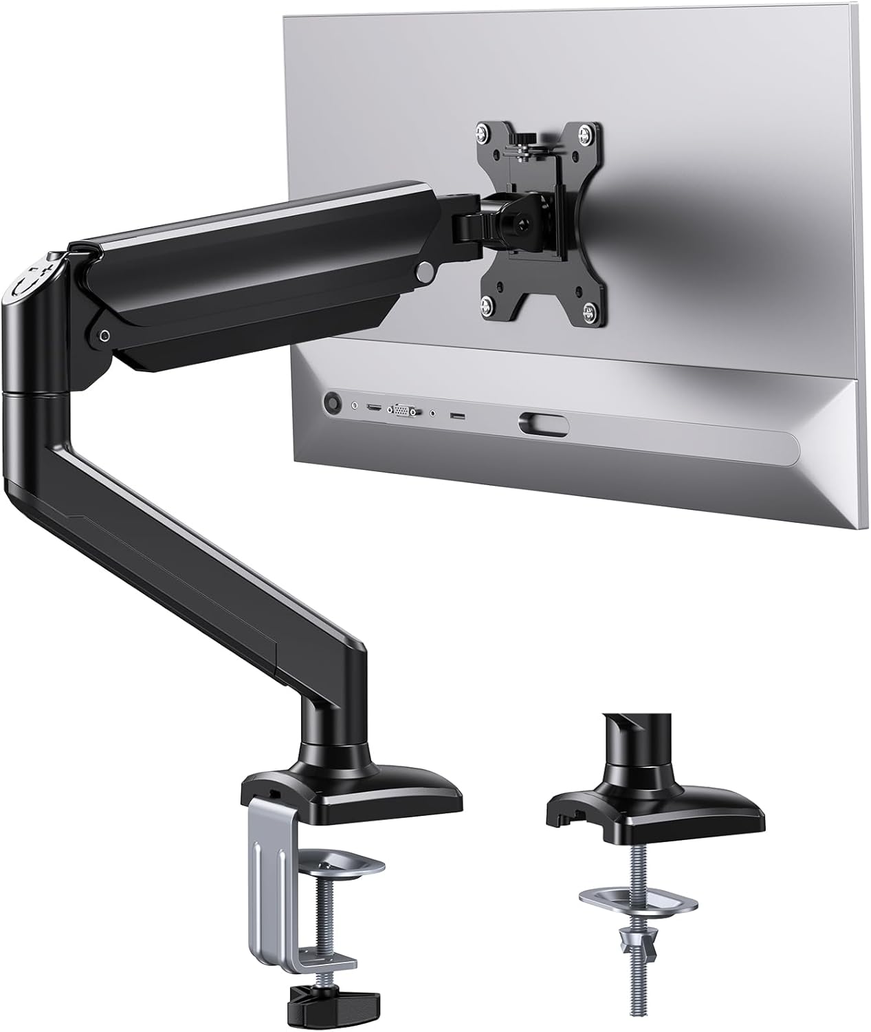 ErGear 13 to 49 inches Single Monitor Mount for Ultrawide Screens,Holds 26.5lbs,Heavy Duty Single Monitor Arm,Single Monitor Stand with Swivel,Tilt,Rotation for Home and Office,VESA 75/100mm