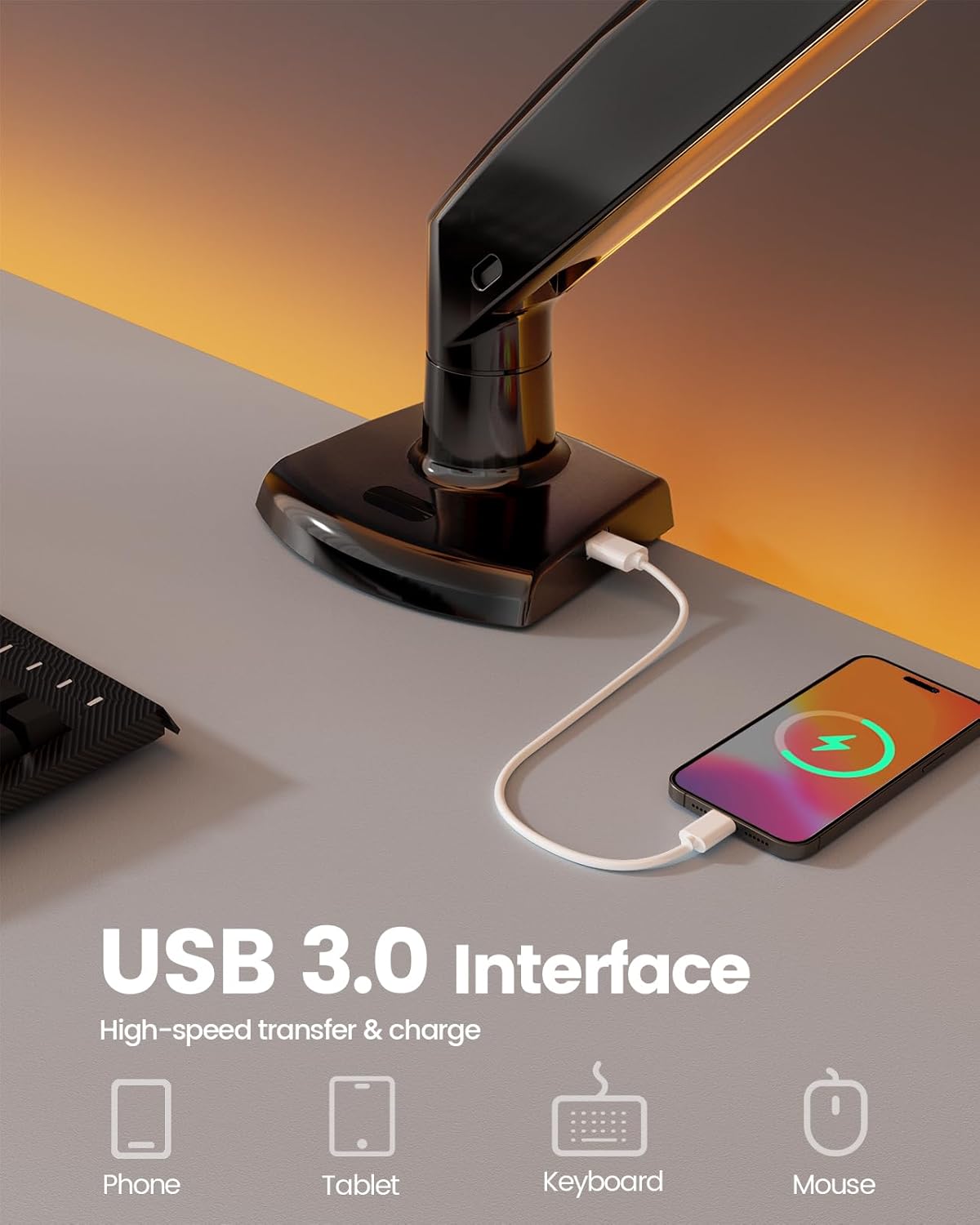 ErGear 13 to 49 inches Single Monitor Mount for Ultrawide Screens,Holds 26.5lbs,Heavy Duty Single Monitor Arm,Single Monitor Stand with Swivel,Tilt,Rotation for Home and Office,VESA 75/100mm