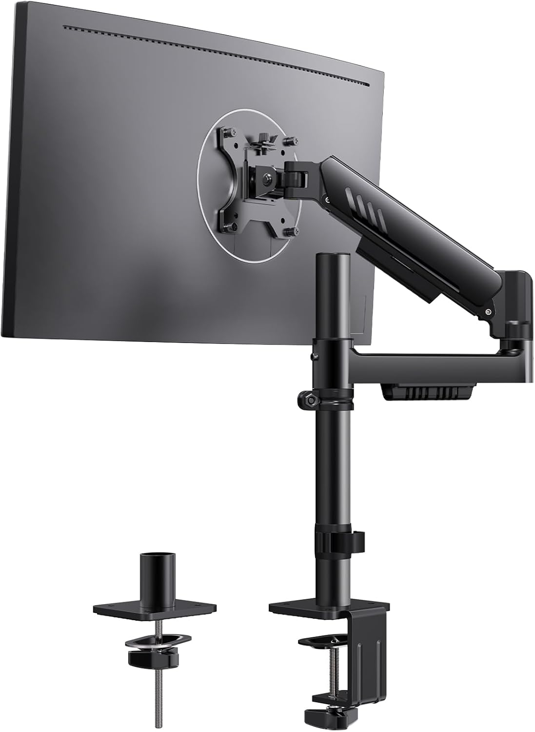 ErGear 13 to 49 inches Single Monitor Mount for Ultrawide Screens,Holds 26.5lbs,Heavy Duty Single Monitor Arm,Single Monitor Stand with Swivel,Tilt,Rotation for Home and Office,VESA 75/100mm