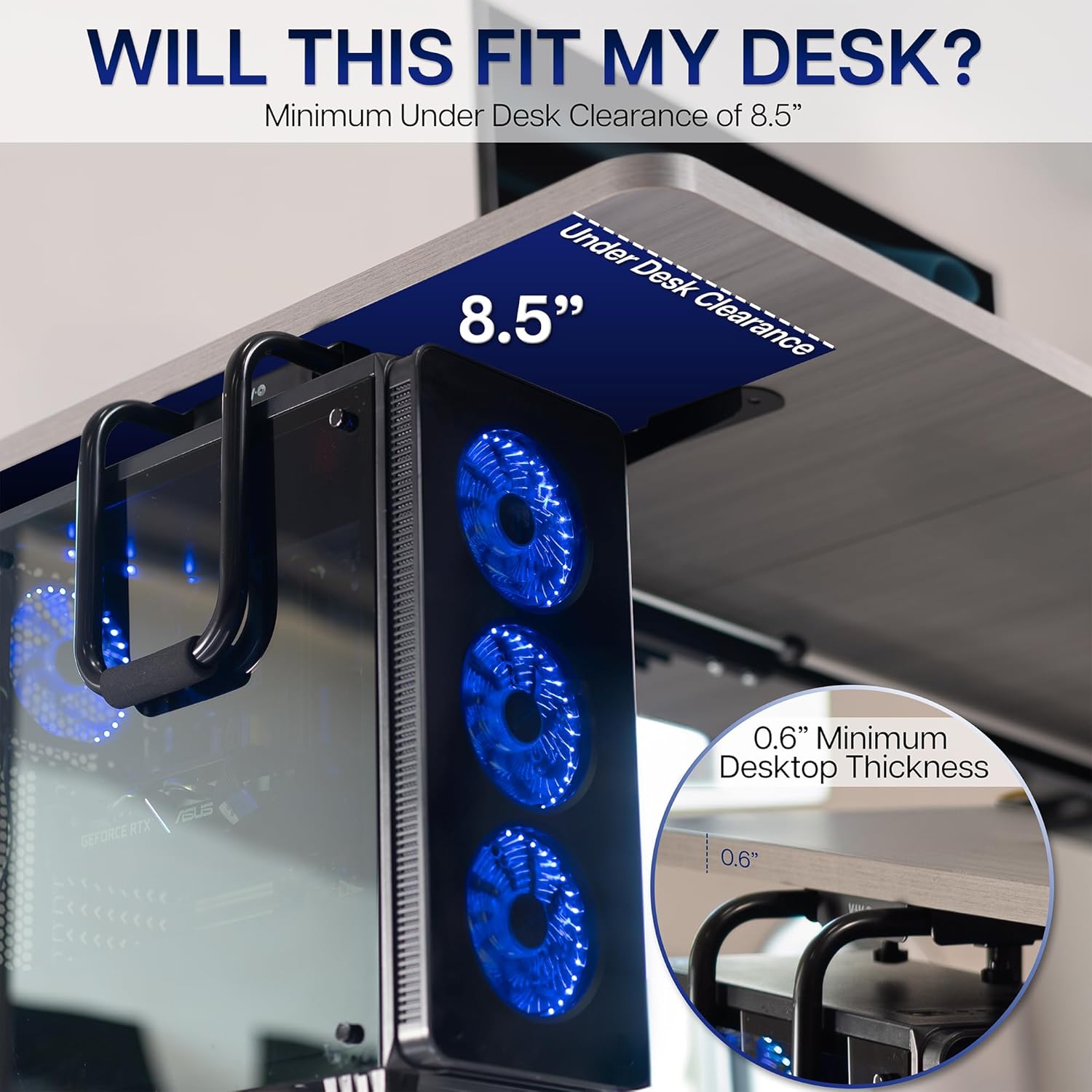 VIVO Heavy Duty Adjustable Under-Desk PC Mount, Home and Office Computer CPU Holder with Secure Locking, Supports up to 66 lbs, Black, MOUNT-PC04B VIVO Heavy Duty Adjustable Under-Desk PC Mount, Home and Office Computer CPU Holder with Secure Locking, Supports up to 66 lbs, Black, MOUNT-PC04B
