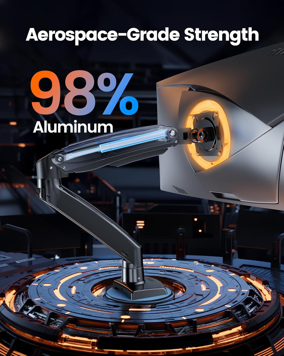 ErGear 13 to 49 inches Single Monitor Mount for Ultrawide Screens,Holds 26.5lbs,Heavy Duty Single Monitor Arm,Single Monitor Stand with Swivel,Tilt,Rotation for Home and Office,VESA 75/100mm