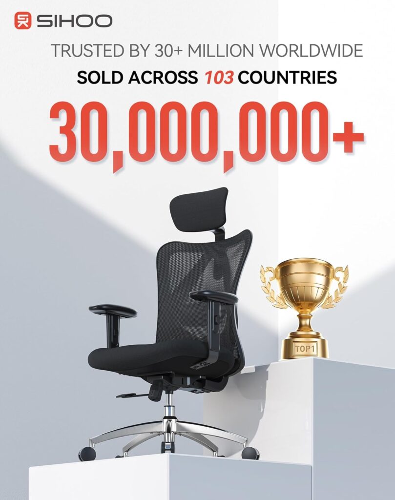 Silla ergonómica Sihoo M18: líder de ventas en 103 países con 30 millones de unidades - HogarProductivo