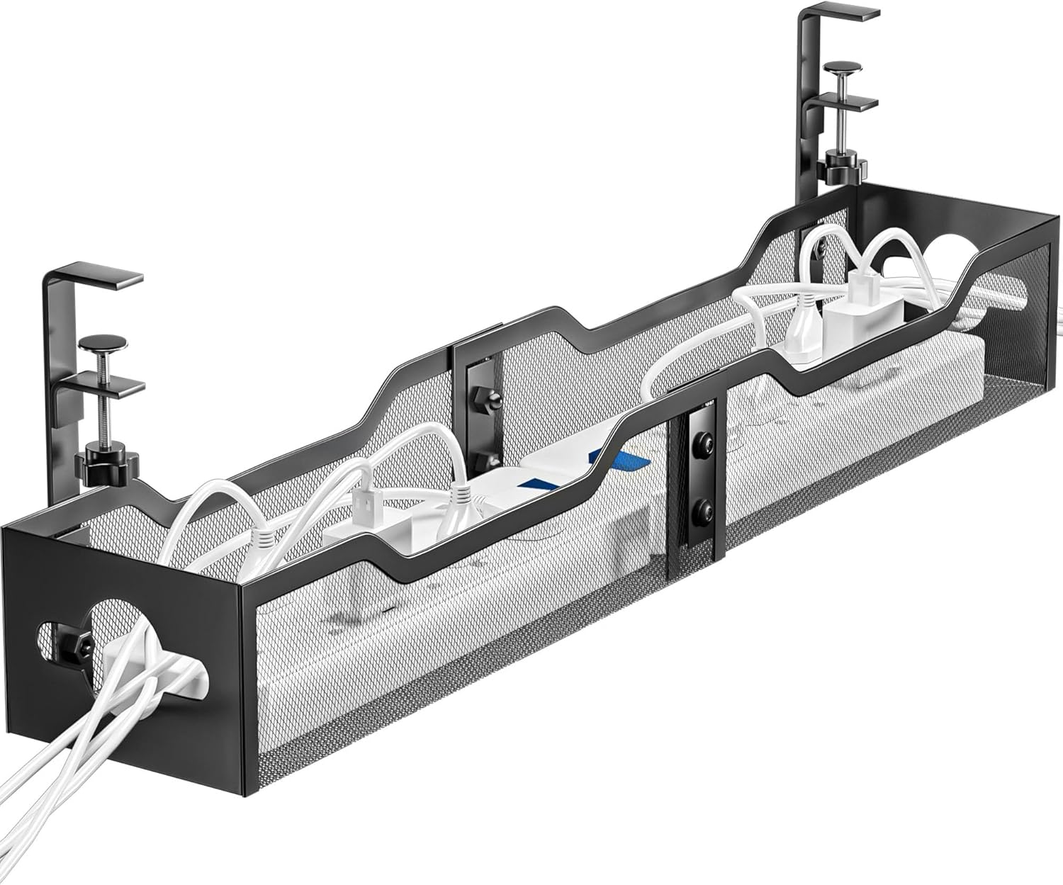 Bandeja de Gestión de Cables: Orden impecable sin dañar tu escritorio.