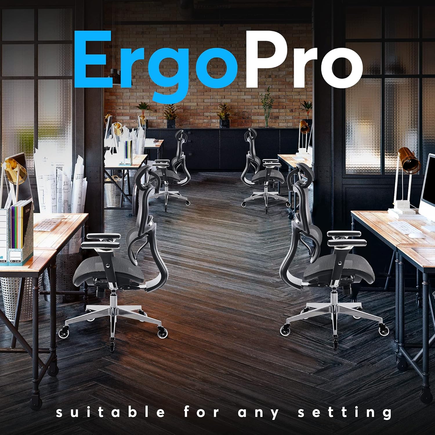Oline ErgoPro Ergonomic Office Chair, Rolling Desk Chair with 4D Adjustable Armrest, 3D Lumbar Support, Blade Wheels, Mesh Computer Gaming Executive Swivel Chairs Chair (Black) Oline ErgoPro Ergonomic Office Chair, Rolling Desk Chair with 4D Adjustable Armrest, 3D Lumbar Support, Blade Wheels, Mesh Computer Gaming Executive Swivel Chairs Chair (Black)