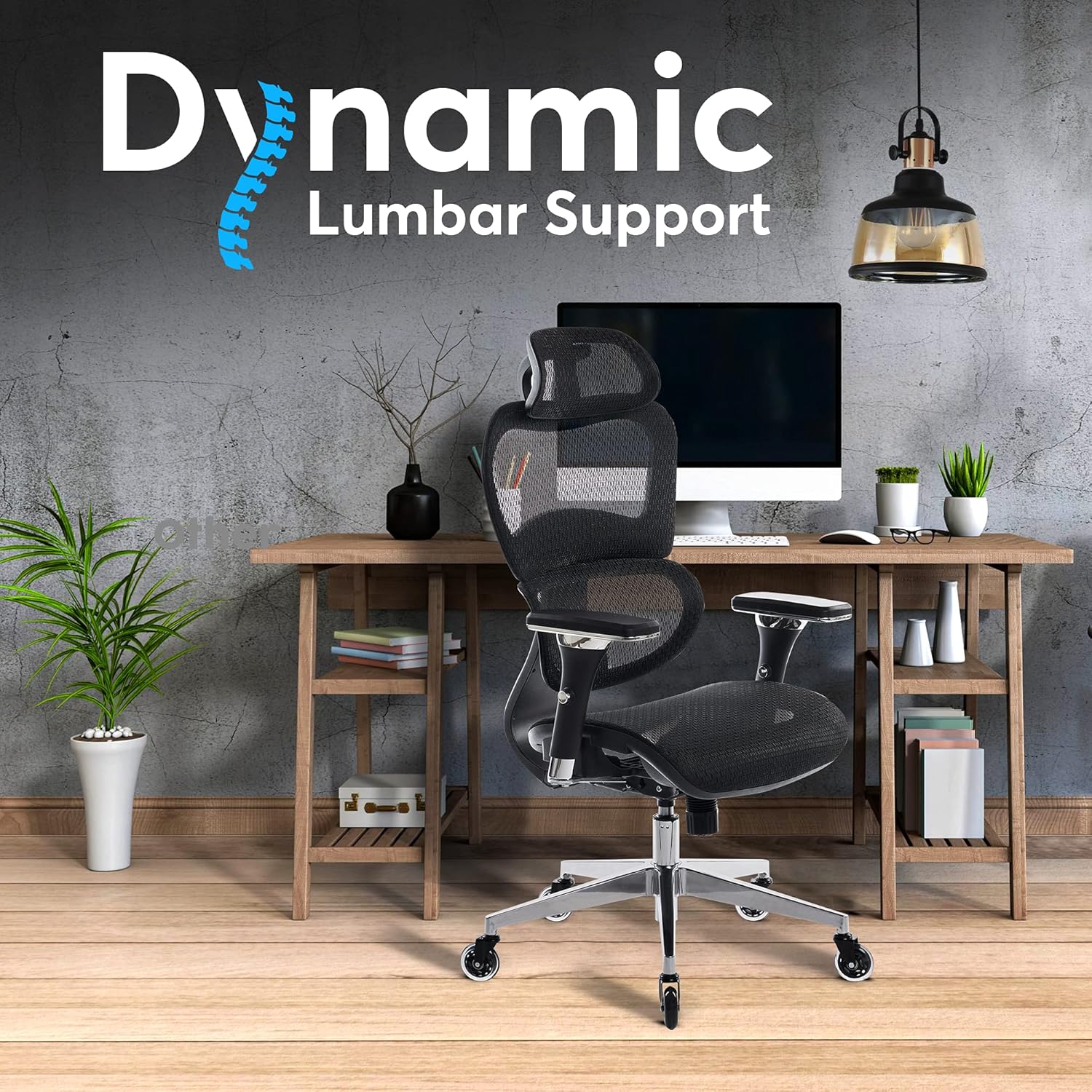 Oline ErgoPro Ergonomic Office Chair, Rolling Desk Chair with 4D Adjustable Armrest, 3D Lumbar Support, Blade Wheels, Mesh Computer Gaming Executive Swivel Chairs Chair (Black) Oline ErgoPro Ergonomic Office Chair, Rolling Desk Chair with 4D Adjustable Armrest, 3D Lumbar Support, Blade Wheels, Mesh Computer Gaming Executive Swivel Chairs Chair (Black)